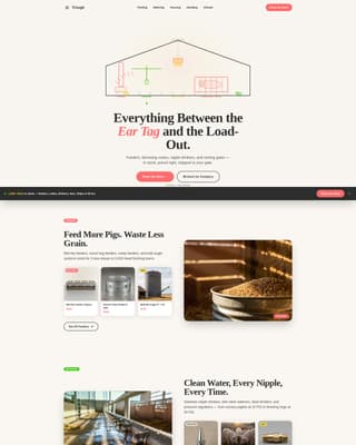 Trough - Bold Hogequipment Landing Page Template