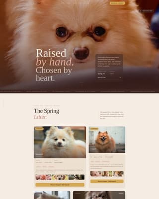 Fluff - Artisan Pomeranian Landing Page Template