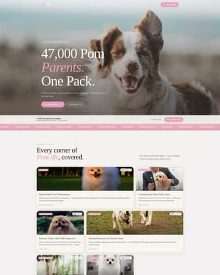 Floof - Thriving Pomeranian Landing Page Template