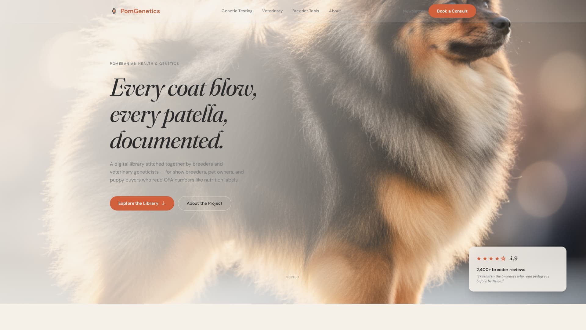 Pom - Trusted Genetics Landing Page Template