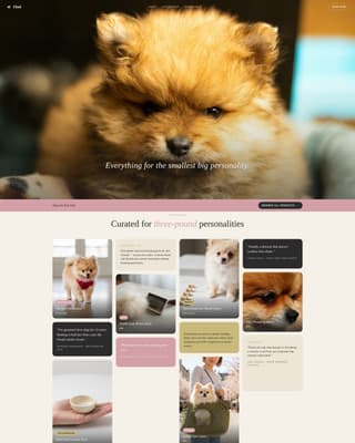 Floof - Curated Pomeranian Landing Page Template