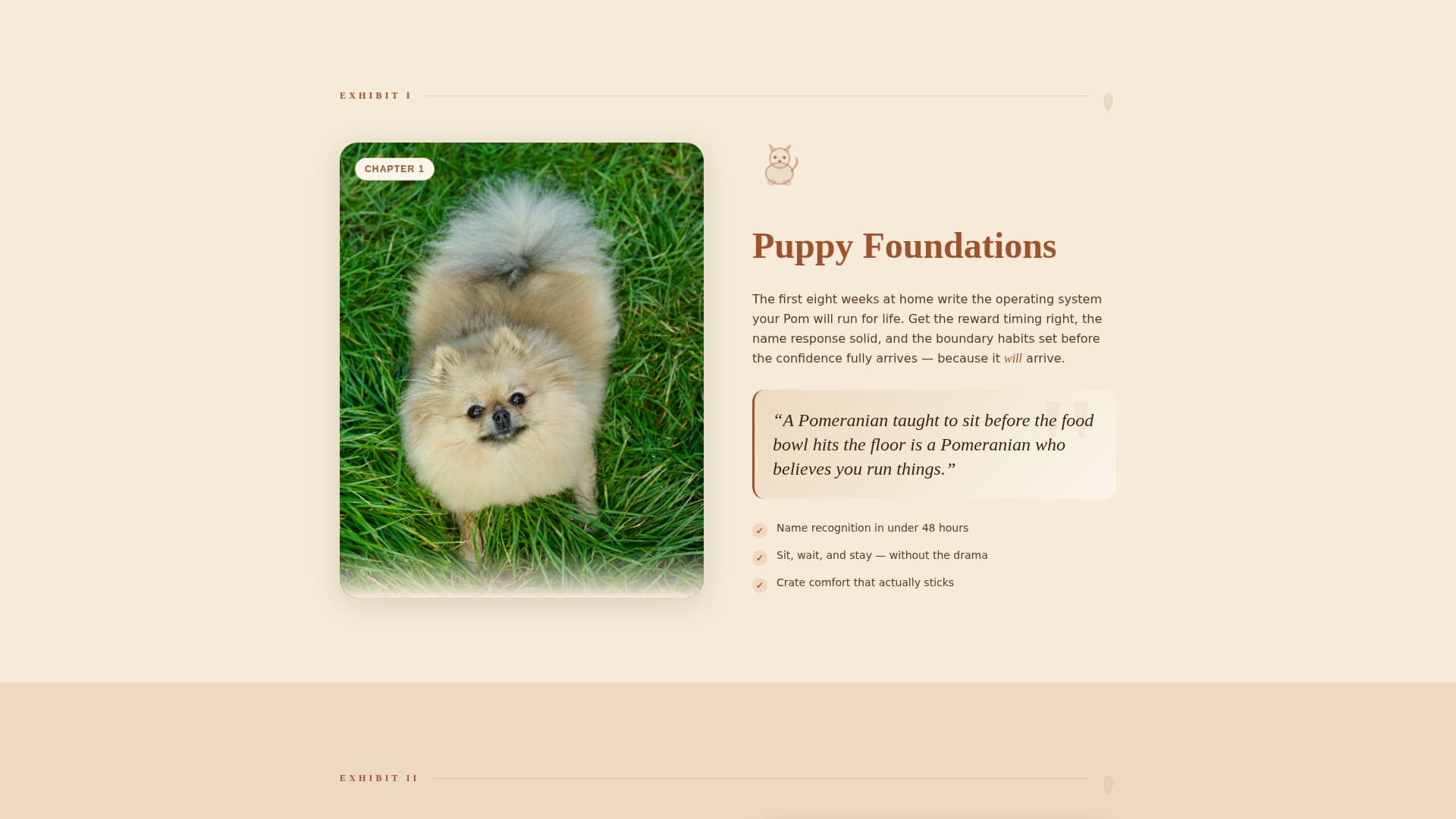 Heel - Authoritative Pomeranian Landing Page Template