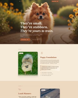 Heel - Authoritative Pomeranian Landing Page Template