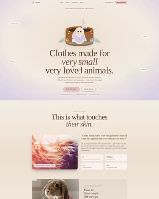 Burrow - Cozy Smallanimal Landing Page Template