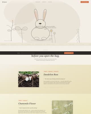Burrow - Artisan Smallanimal Landing Page Template