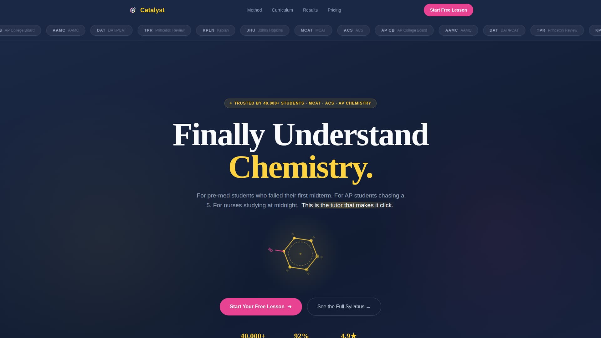 Catalyst - Authoritative Chemistry Landing Page Template