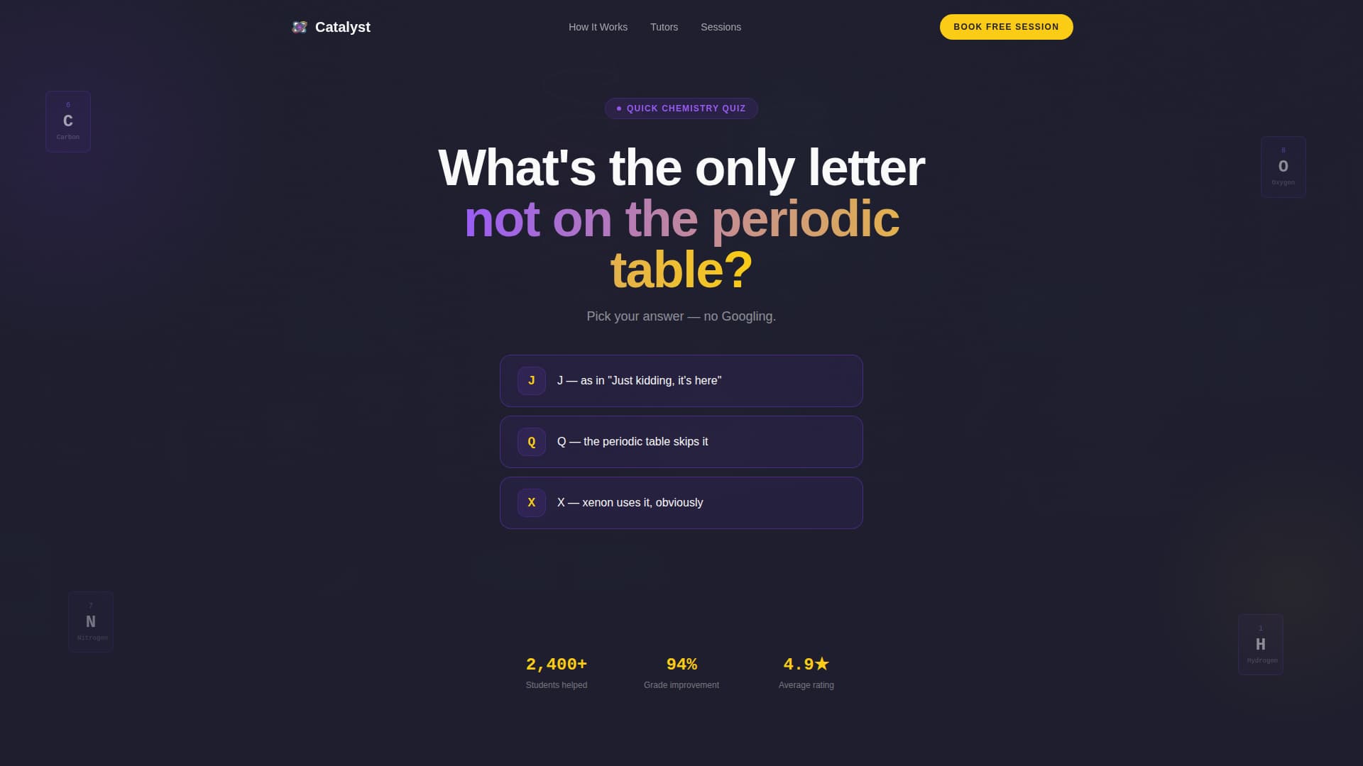 Catalyst - Precision Chemistry Landing Page Template