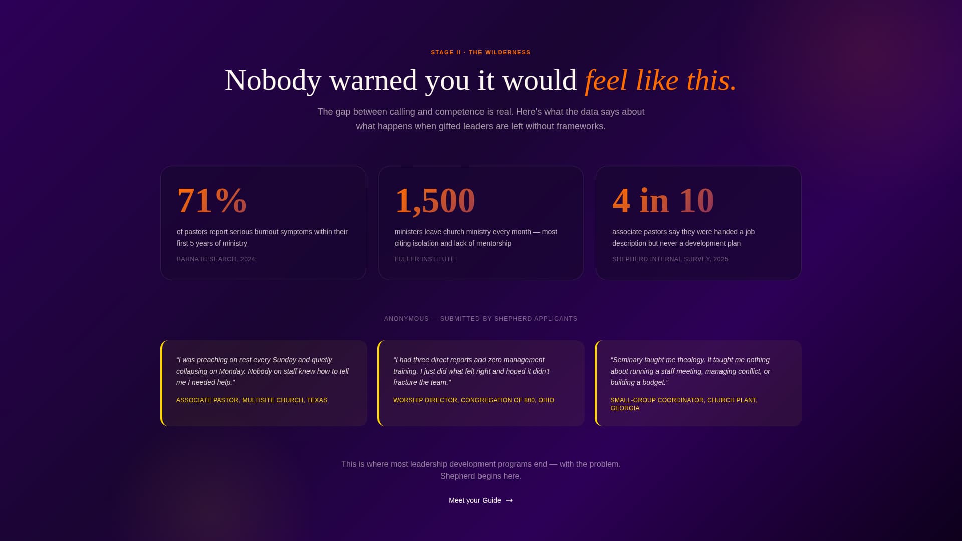 Shepherd - Transformative Churchleadership Landing Page Template