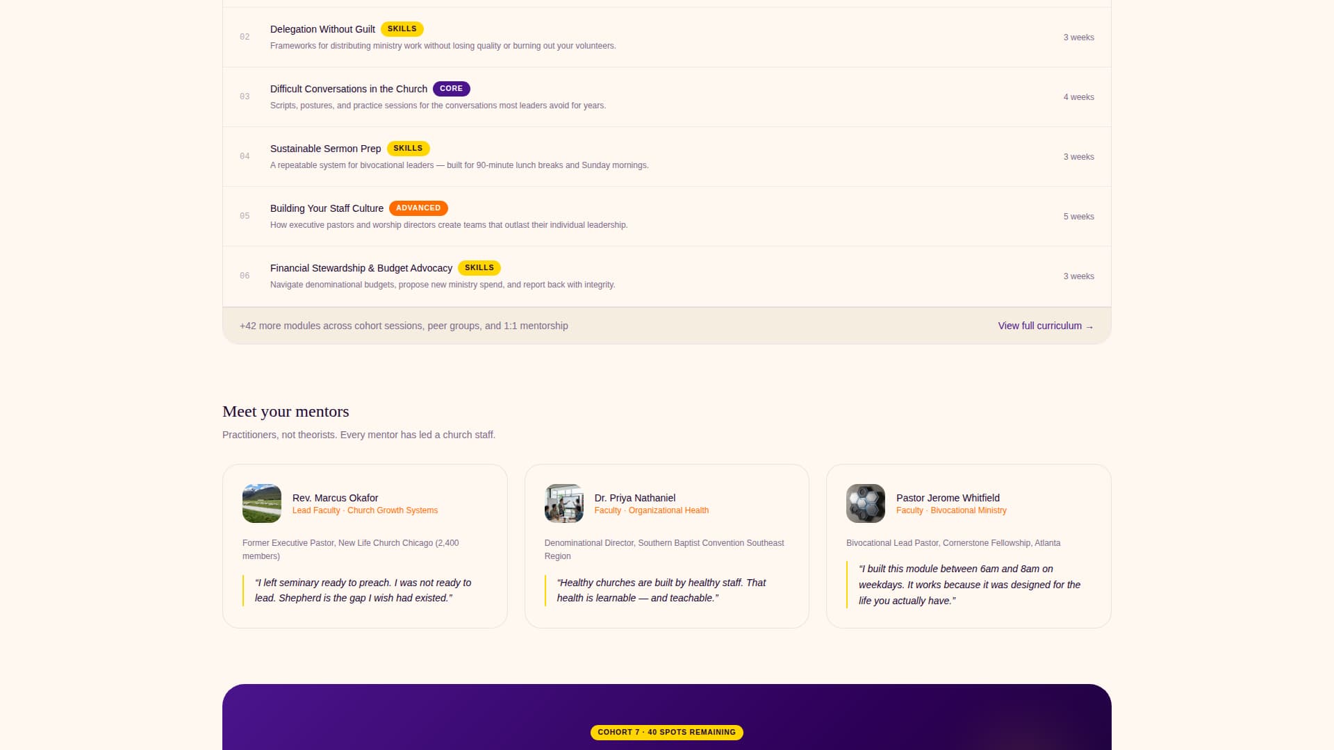 Shepherd - Transformative Churchleadership Landing Page Template