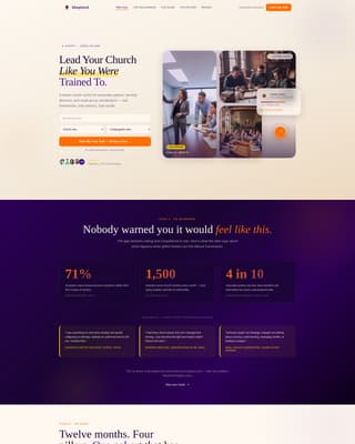 Shepherd - Transformative Churchleadership Landing Page Template