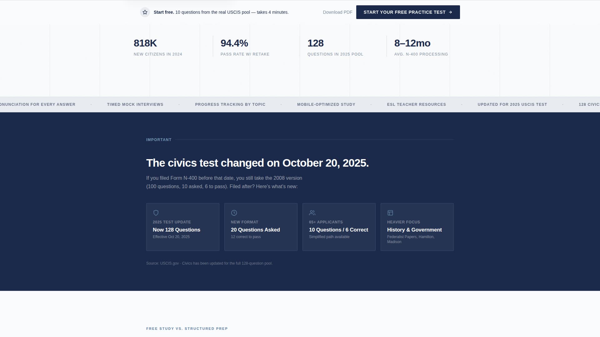 Civics - Authoritative Citizenship Landing Page Template