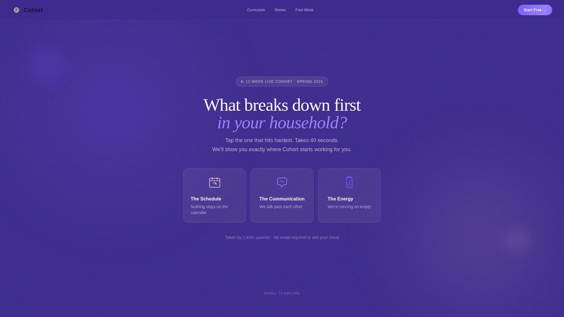Cohort - Transformative Parenting Landing Page Template