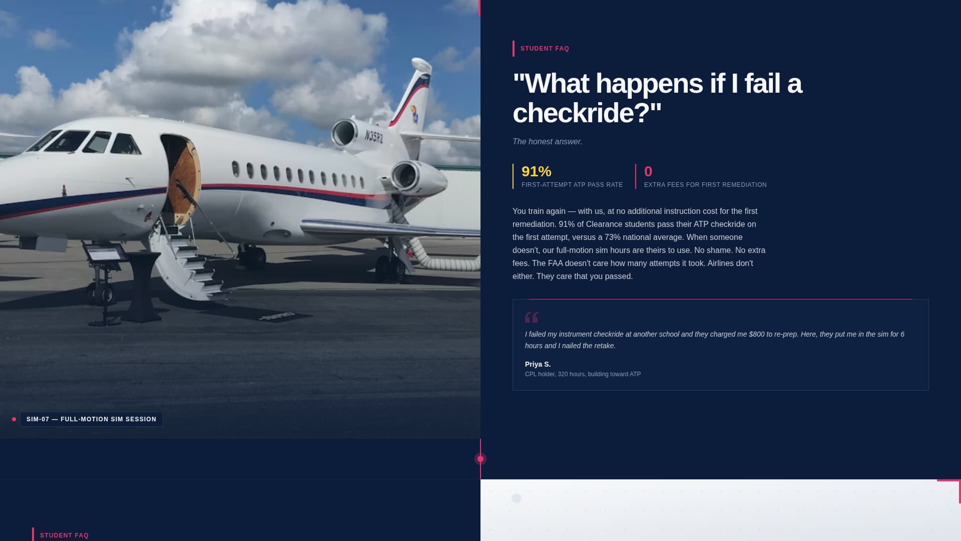 Clearance - High-Altitude Pilot Training Landing Page Template