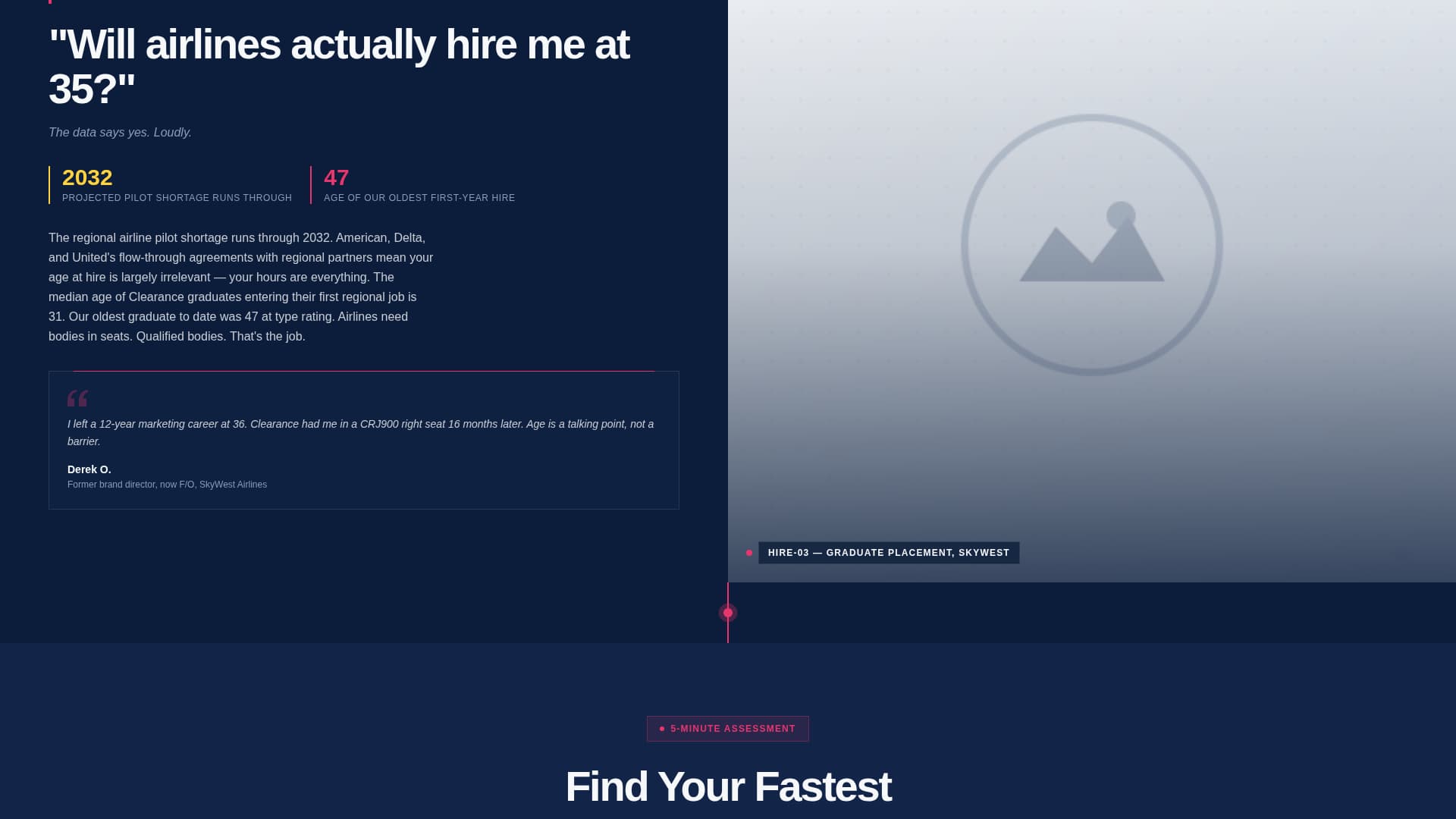 Clearance - High-Altitude Pilot Training Landing Page Template