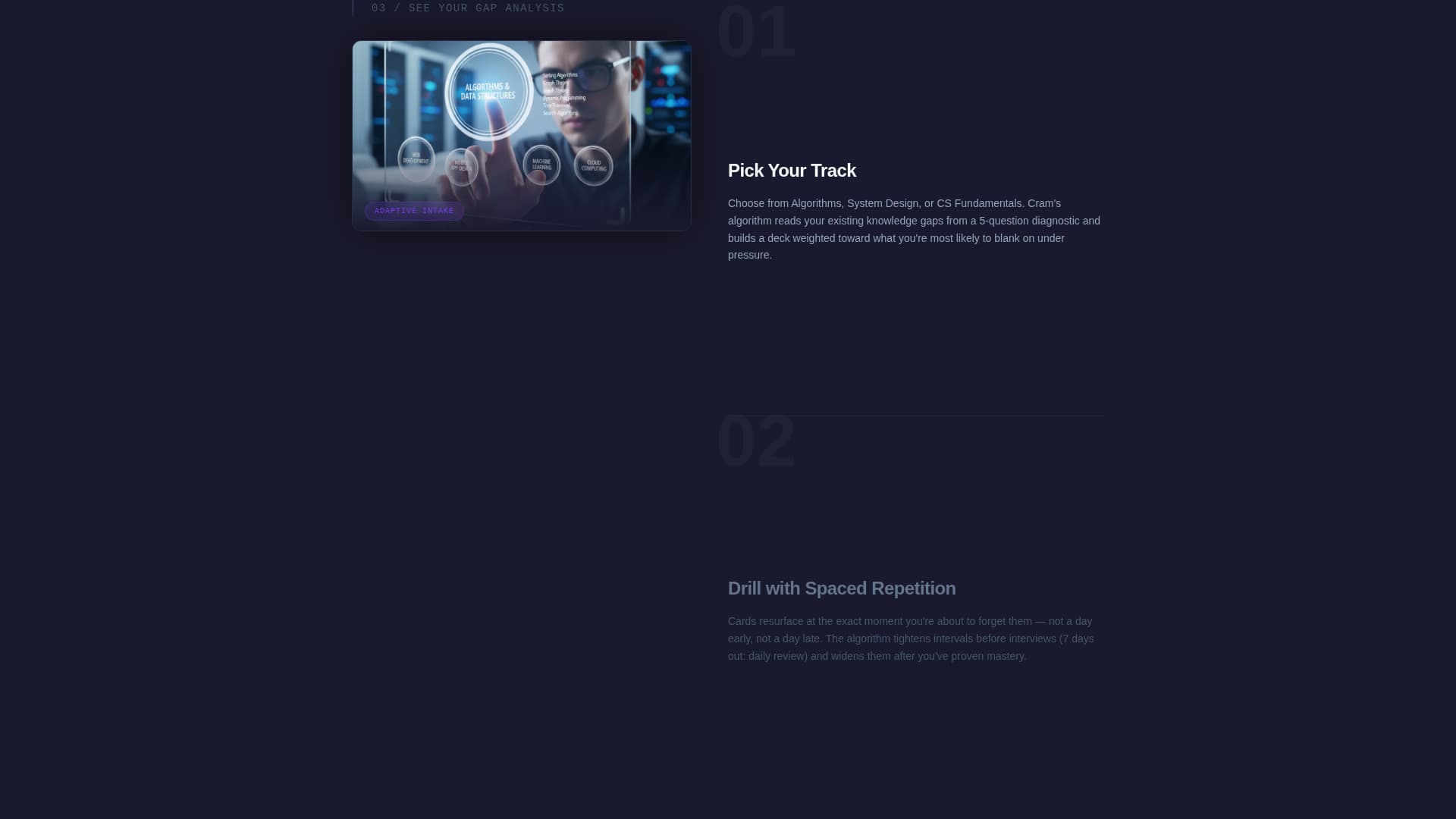 Cram - Adaptive Flashcard Landing Page Template