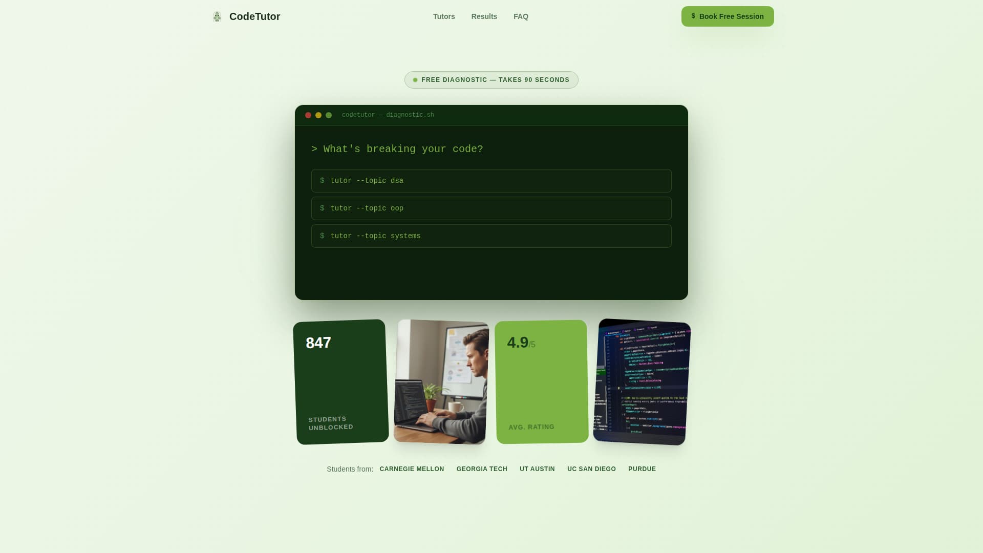 Compile - Precision CS Tutoring Landing Page Template