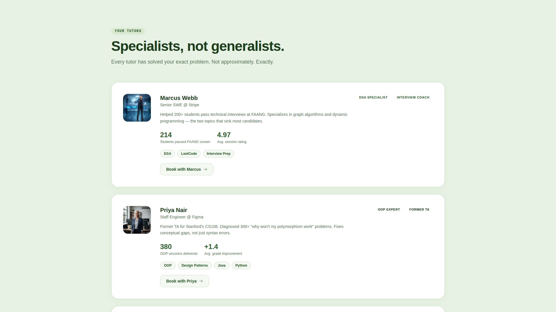 Compile - Precision CS Tutoring Landing Page Template