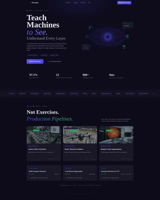Perceive - Immersive Visiontraining Landing Page Template