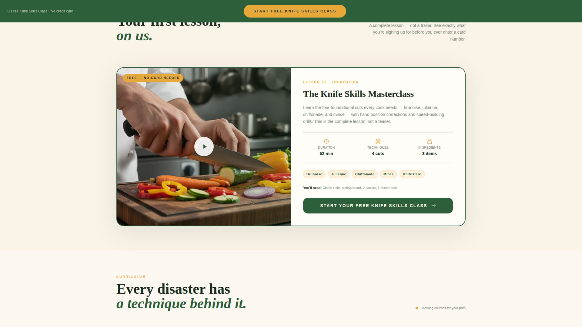 Mise - Playful Culinary Landing Page Template