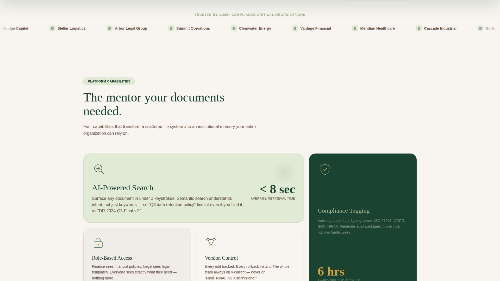 Codex - Precision Knowledge Landing Page Template