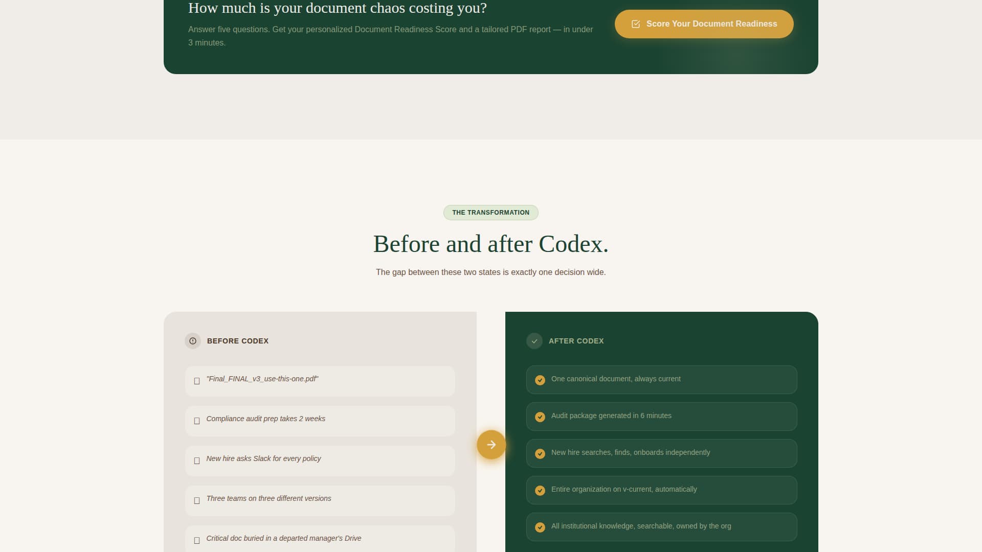Codex - Precision Knowledge Landing Page Template
