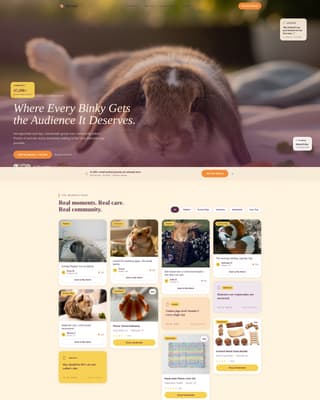 Warren - Warm Petcommunity Landing Page Template