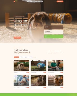 Binky - Playful Smallanimal Landing Page Template