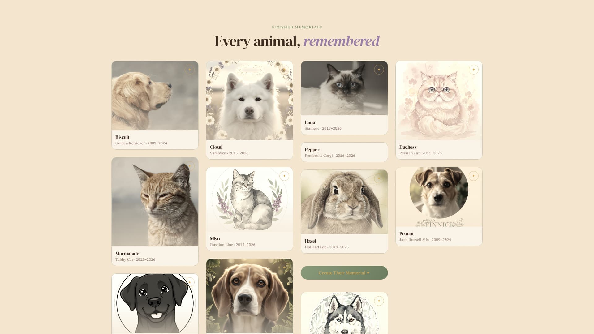 Crossing - Heartfelt Memorial Landing Page Template