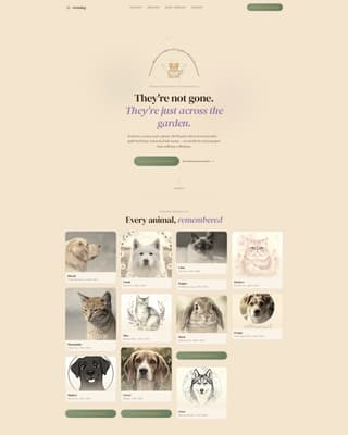 Crossing - Heartfelt Memorial Landing Page Template