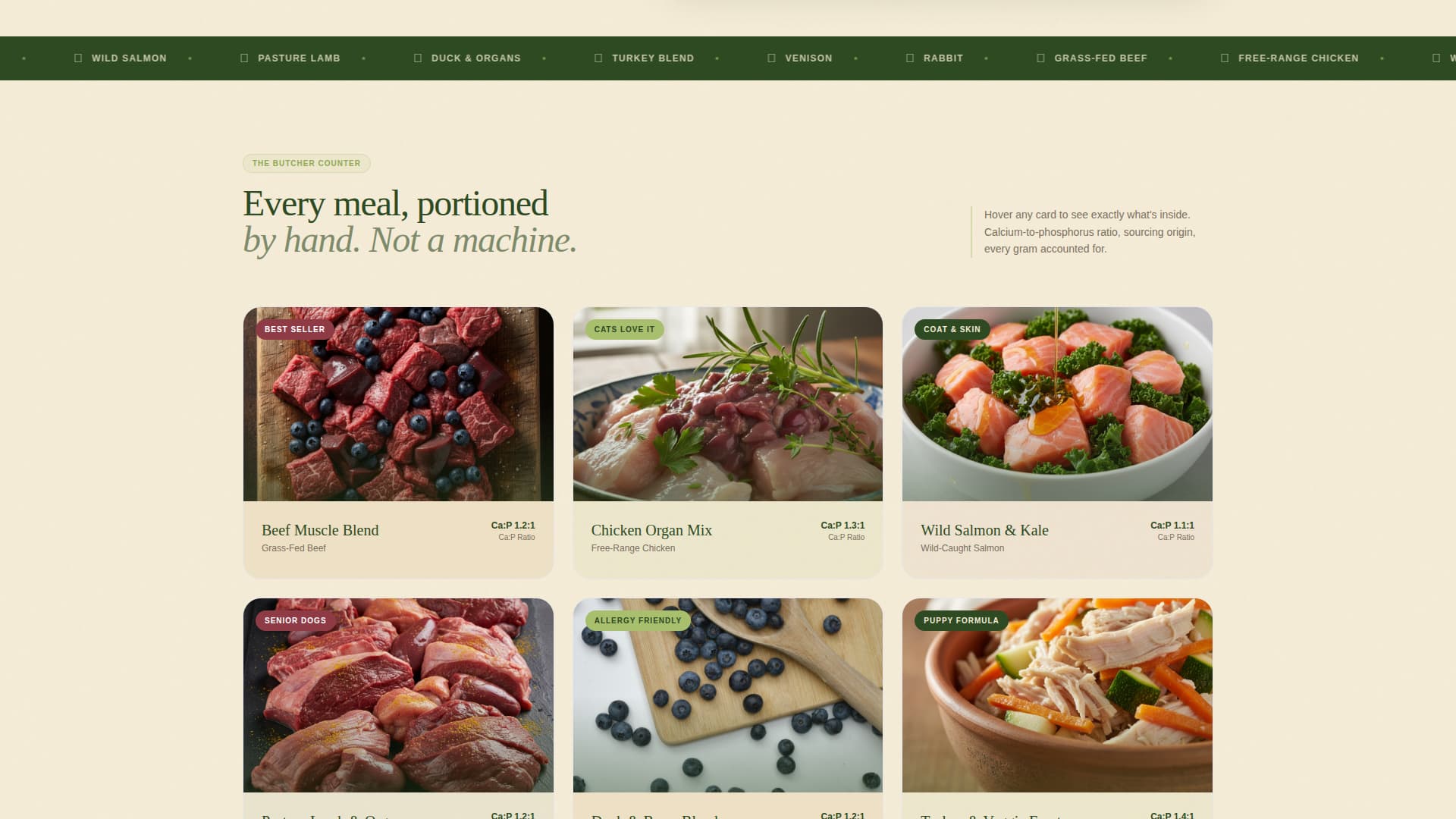 Kibble - Fresh Rawpetfood Landing Page Template