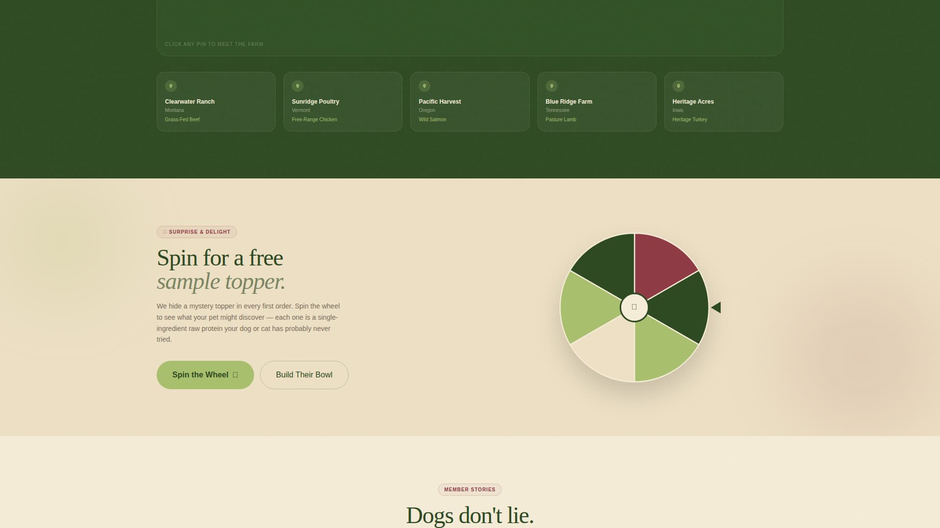 Kibble - Fresh Rawpetfood Landing Page Template