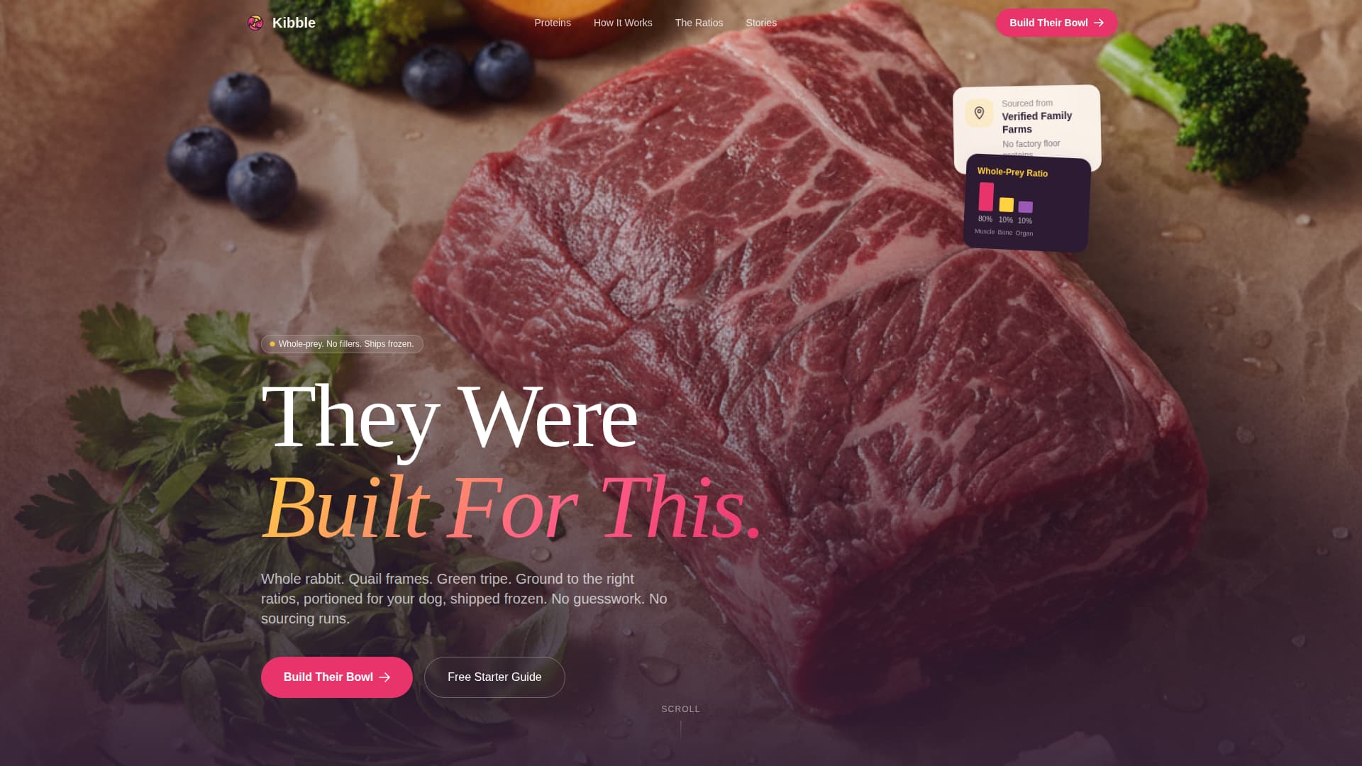 Kibble - Fresh Rawfood Landing Page Template