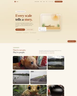 Scales - Heartfelt Reptile Landing Page Template