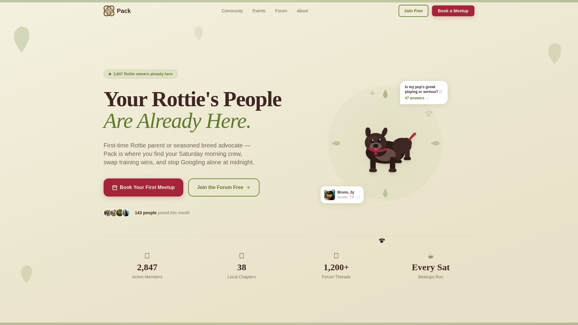 Pack - Rooted Rottweiler Landing Page Template