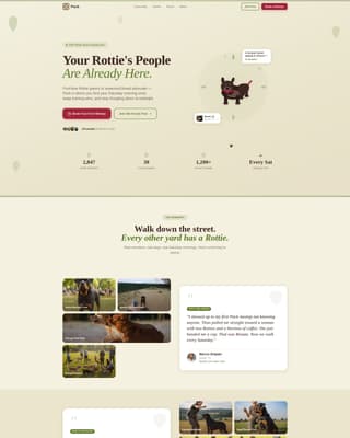 Pack - Rooted Rottweiler Landing Page Template