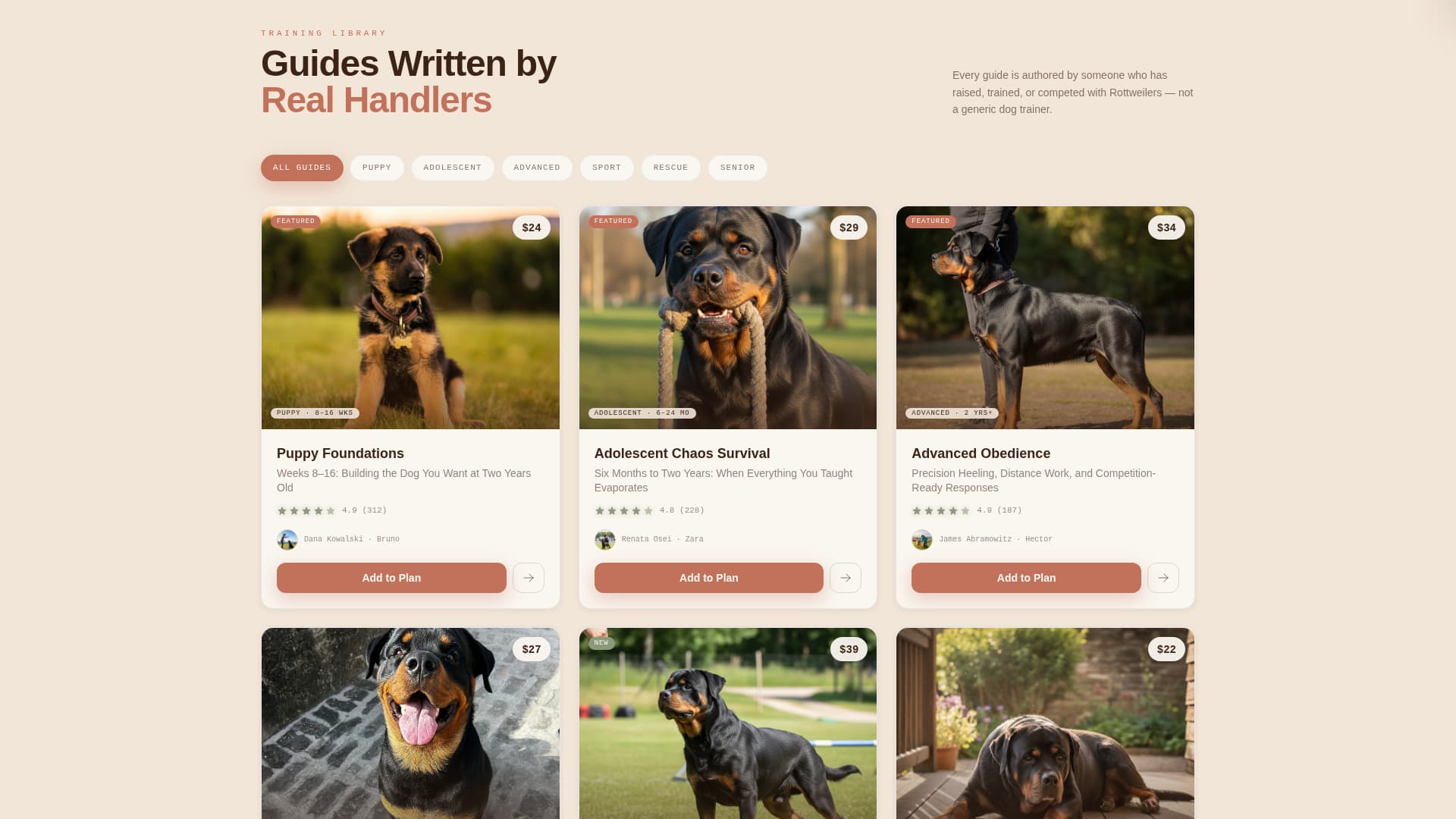 Hearth - Trusted Rottweiler Landing Page Template