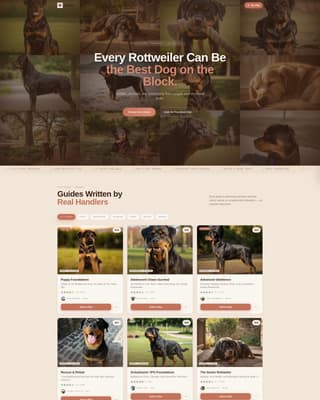Hearth - Trusted Rottweiler Landing Page Template