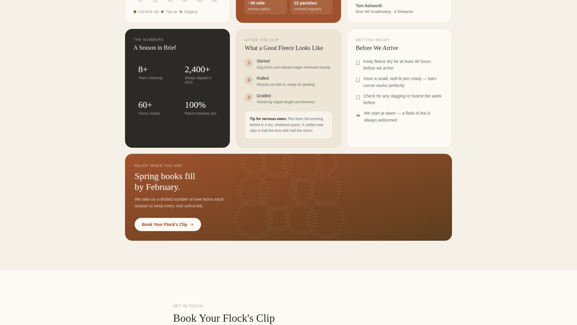 Fleece - Trusted Shearing Landing Page Template