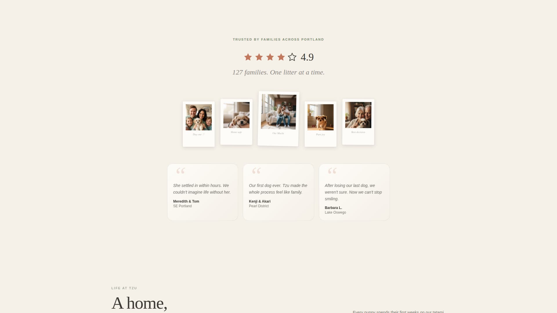 Tzu - Trusted Breeder Landing Page Template