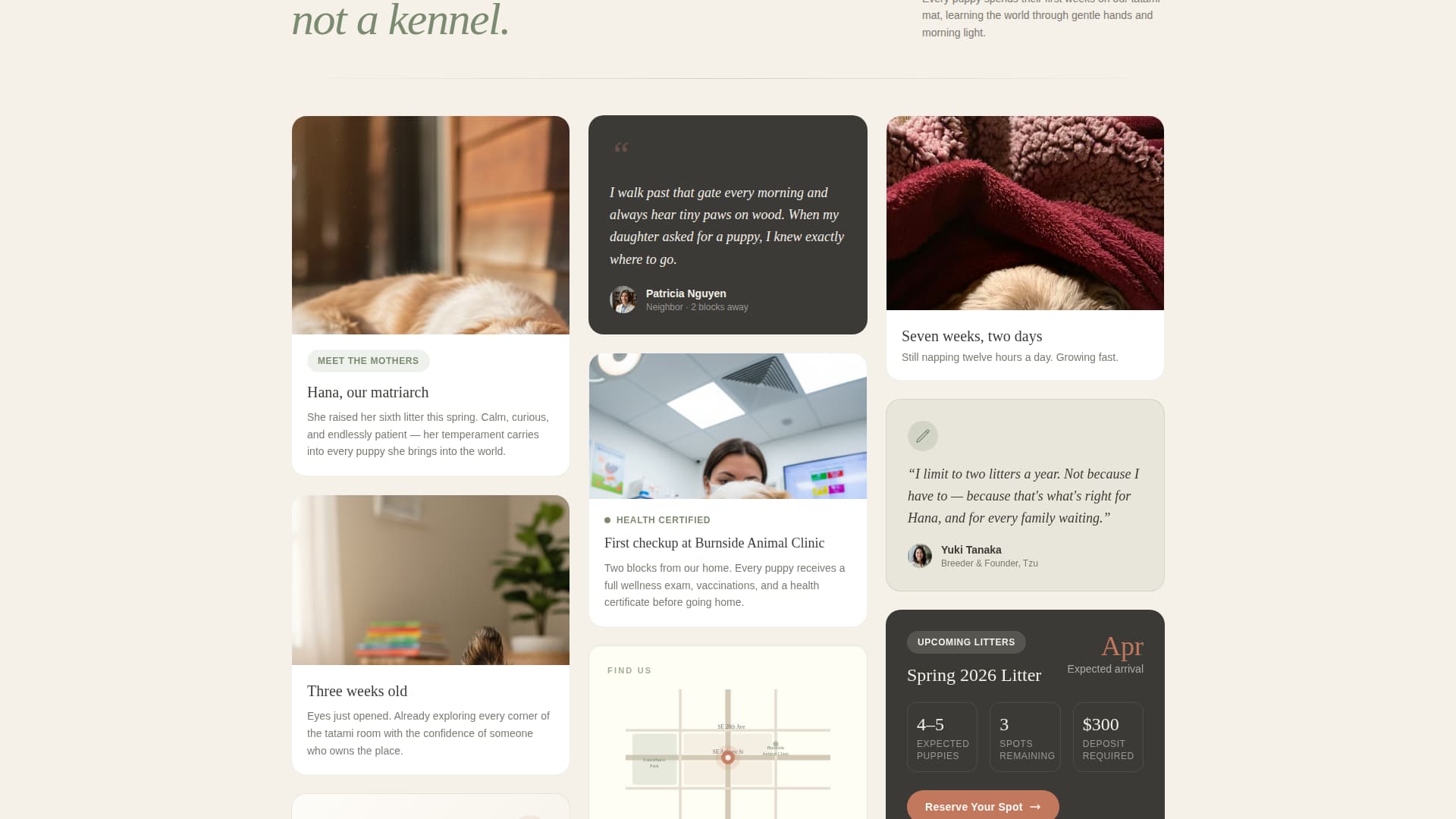 Tzu - Trusted Breeder Landing Page Template