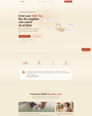 Kibble - Wholesome Shihtzu Landing Page Template