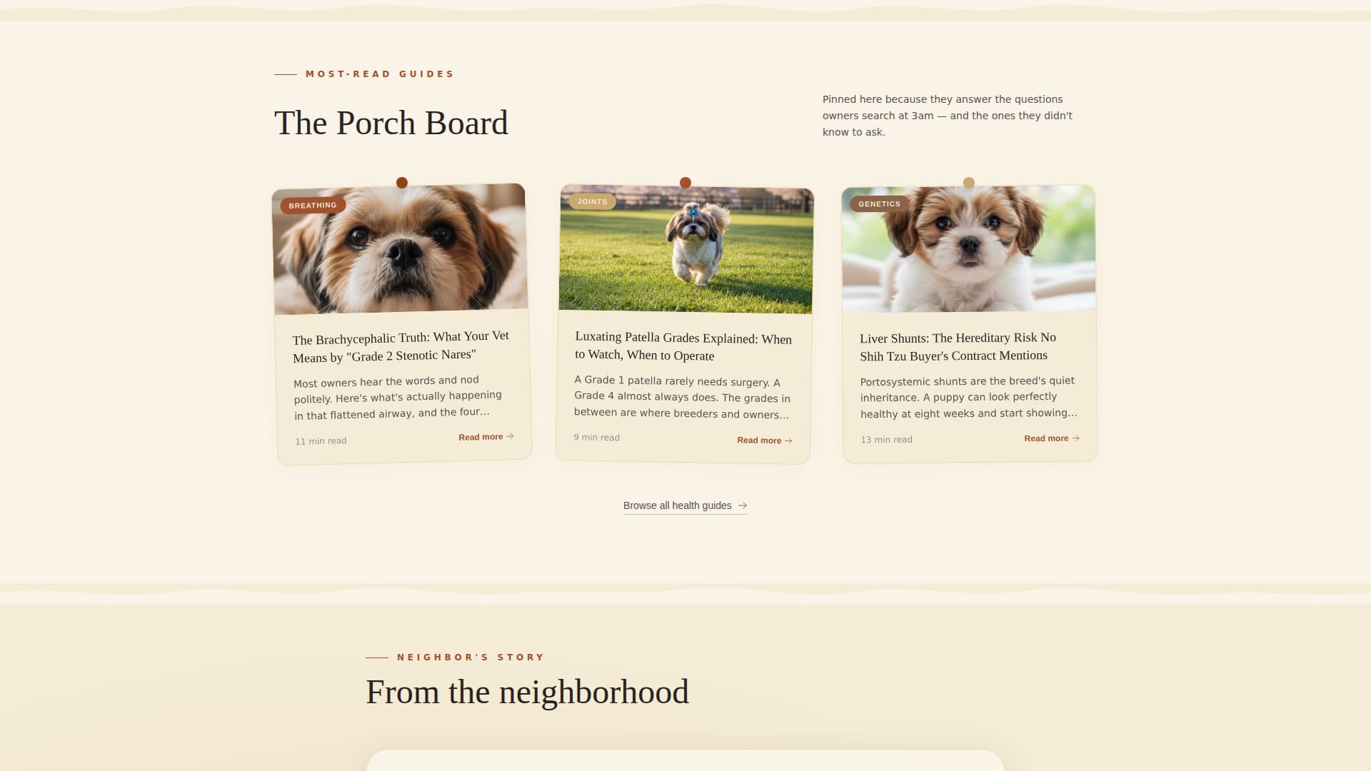 Hearth - Trusted Shihtzu Landing Page Template