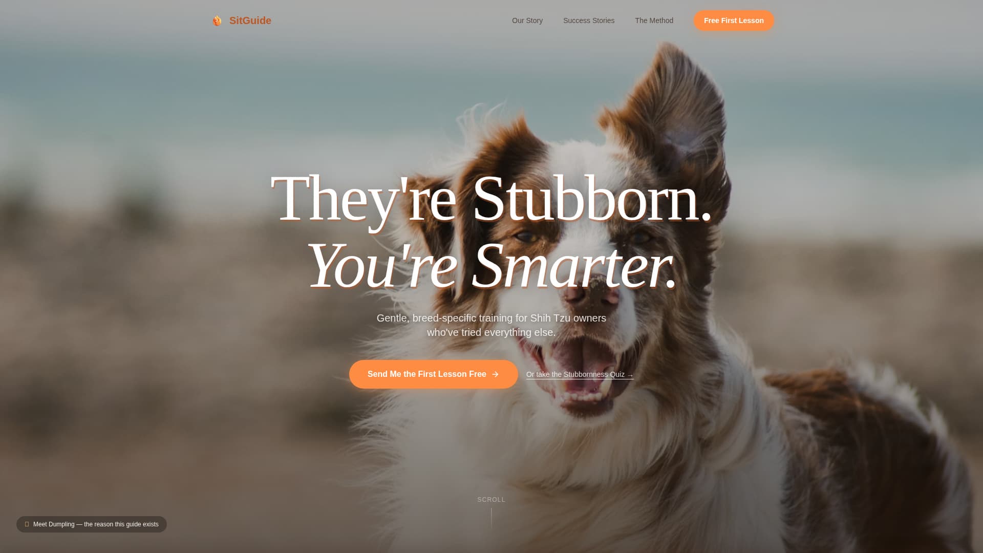 Dumpling - Gentle Pettraining Landing Page Template