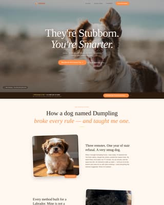 Dumpling - Gentle Pettraining Landing Page Template