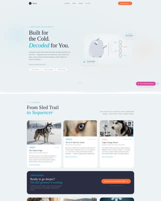 Howl - Captivating Huskygenetics Landing Page Template