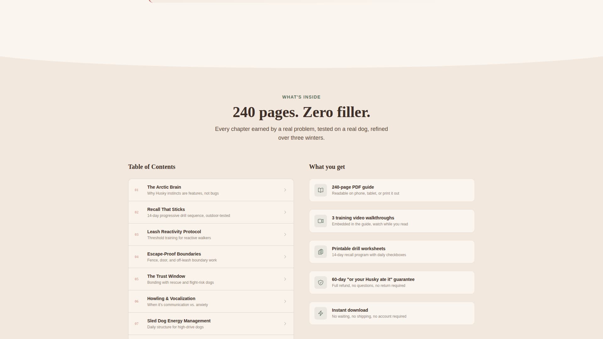 Mush - Proven Husky Landing Page Template