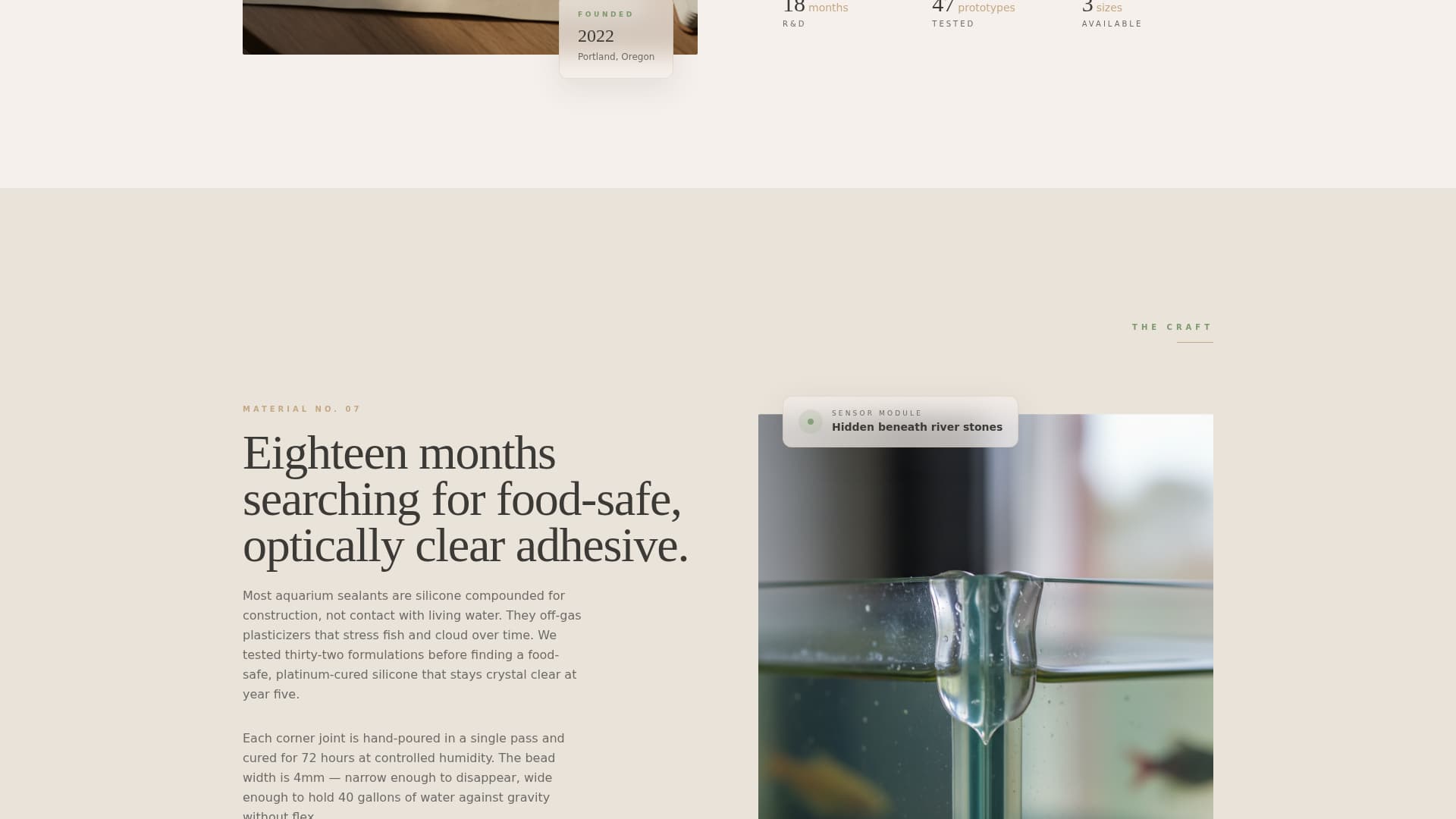 Aqua - Artisan Fishtank Landing Page Template