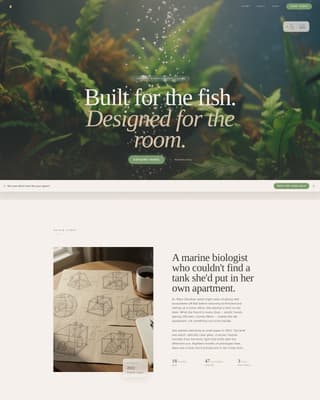 Aqua - Artisan Fishtank Landing Page Template