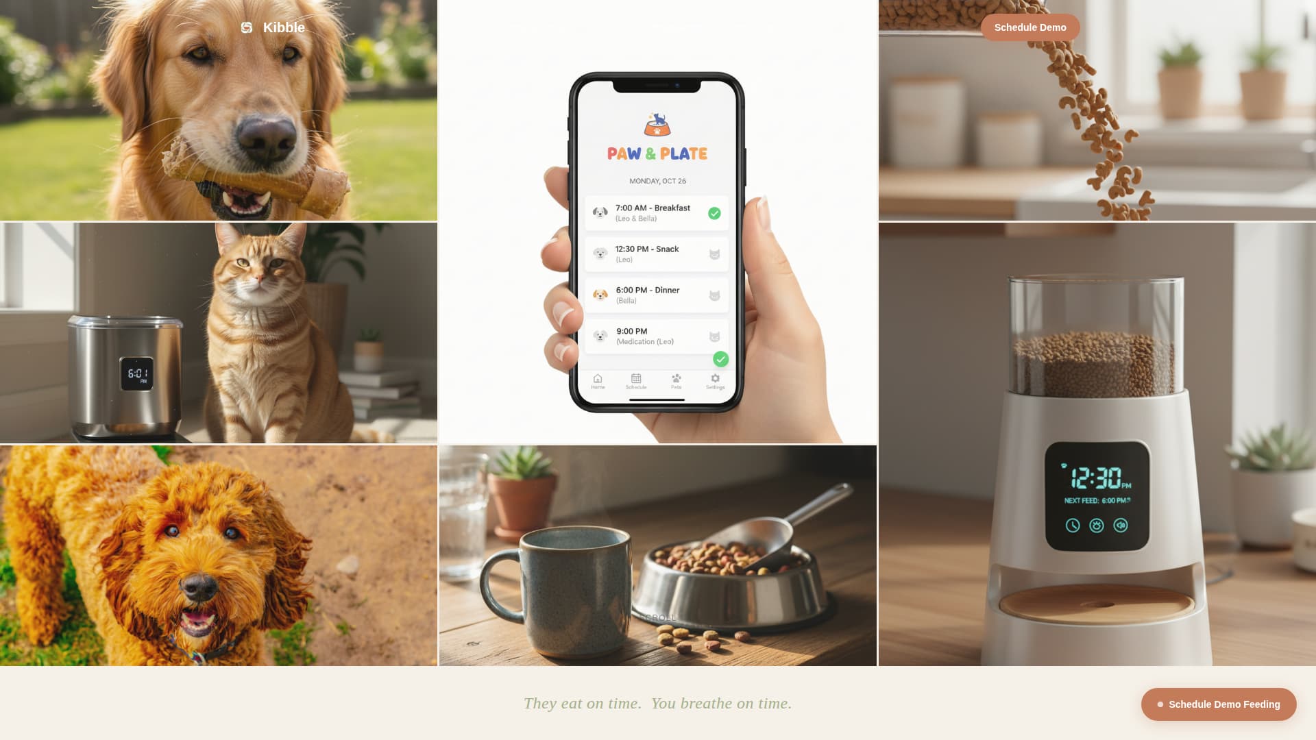 Kibble - Trusted Smartfeeder Landing Page Template