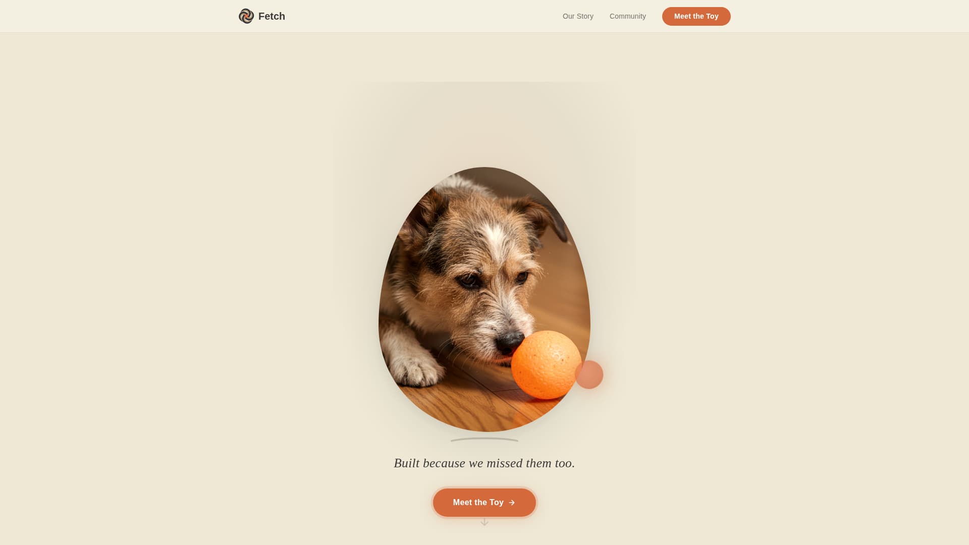 Fetch - Heartwarming Pettech Landing Page Template